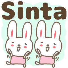 Cute rabbit stickers name, Sinta