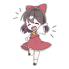 Lineスタンプ 感情豊かな博麗霊夢ミニキャラ 東方project 40種類 1円