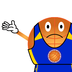 Lineスタンプ バスケットボールのキャラクター 16種類 250円