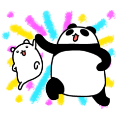 [LINEスタンプ] パンダと白いハムスター3
